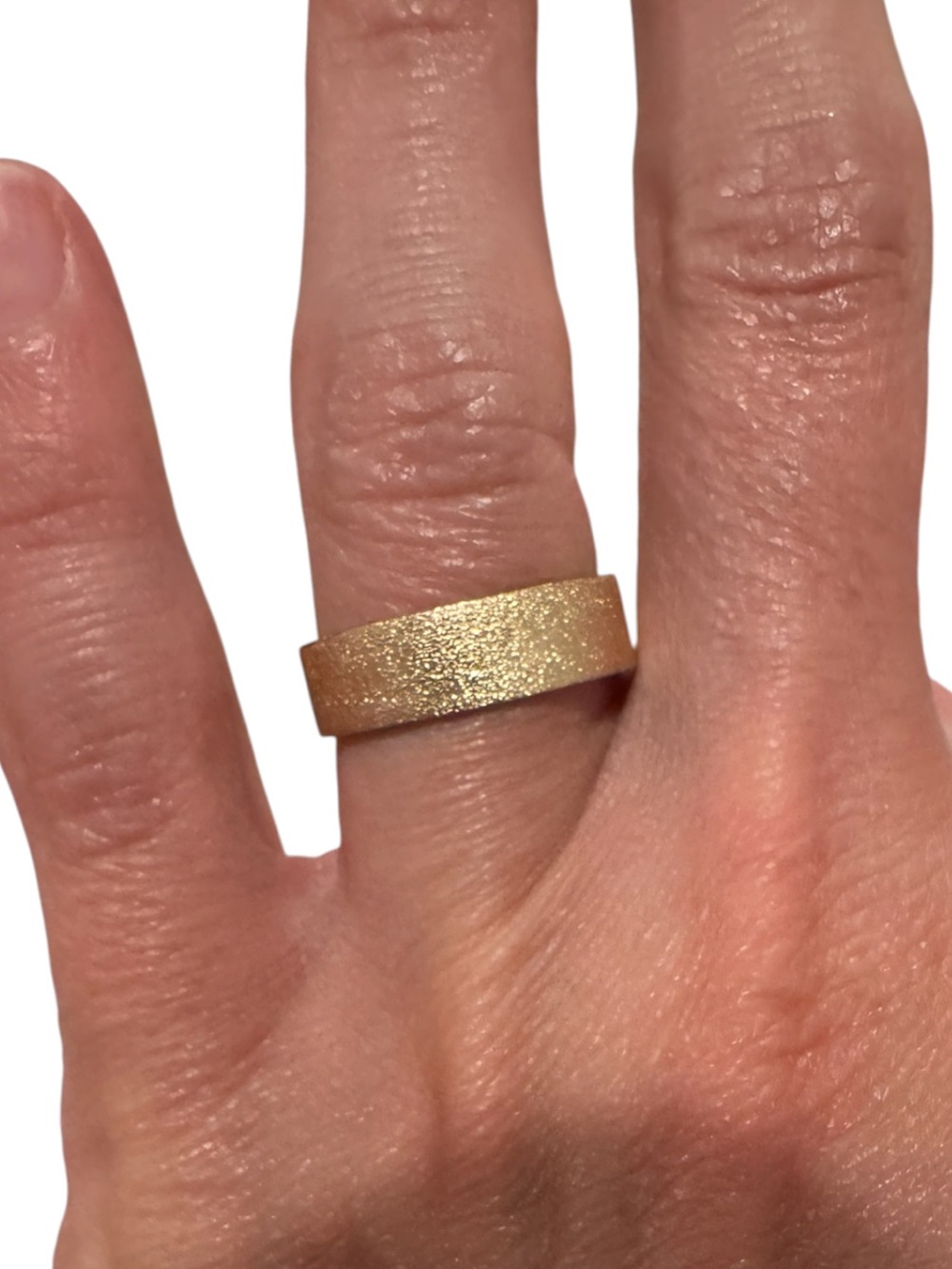 Gold Textured Band Ring